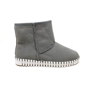 Ilse Jacobsen Tulip 6175 Ankle Boot Dark Shadow Grey Faux Fur Lined Eco Friendly